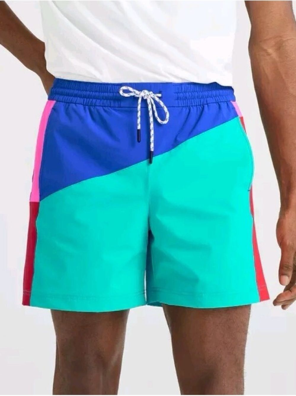 Chubbies The Run It Backs Tracksuit Short Size Small Colorblock 5.5" Inseam